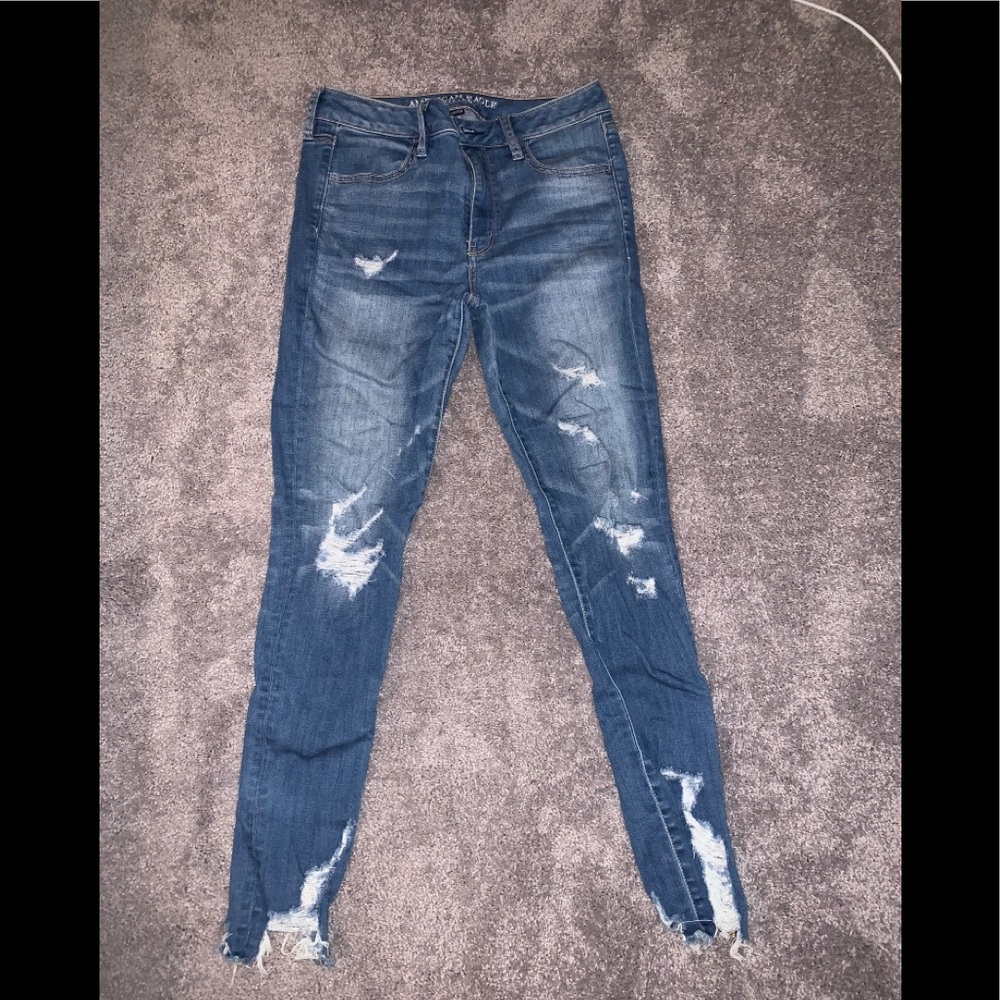 American Eagle Ripped jeggings size 8